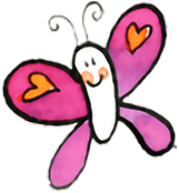 roze vlinder illustratie - kraamburo pvg - land van cuijk